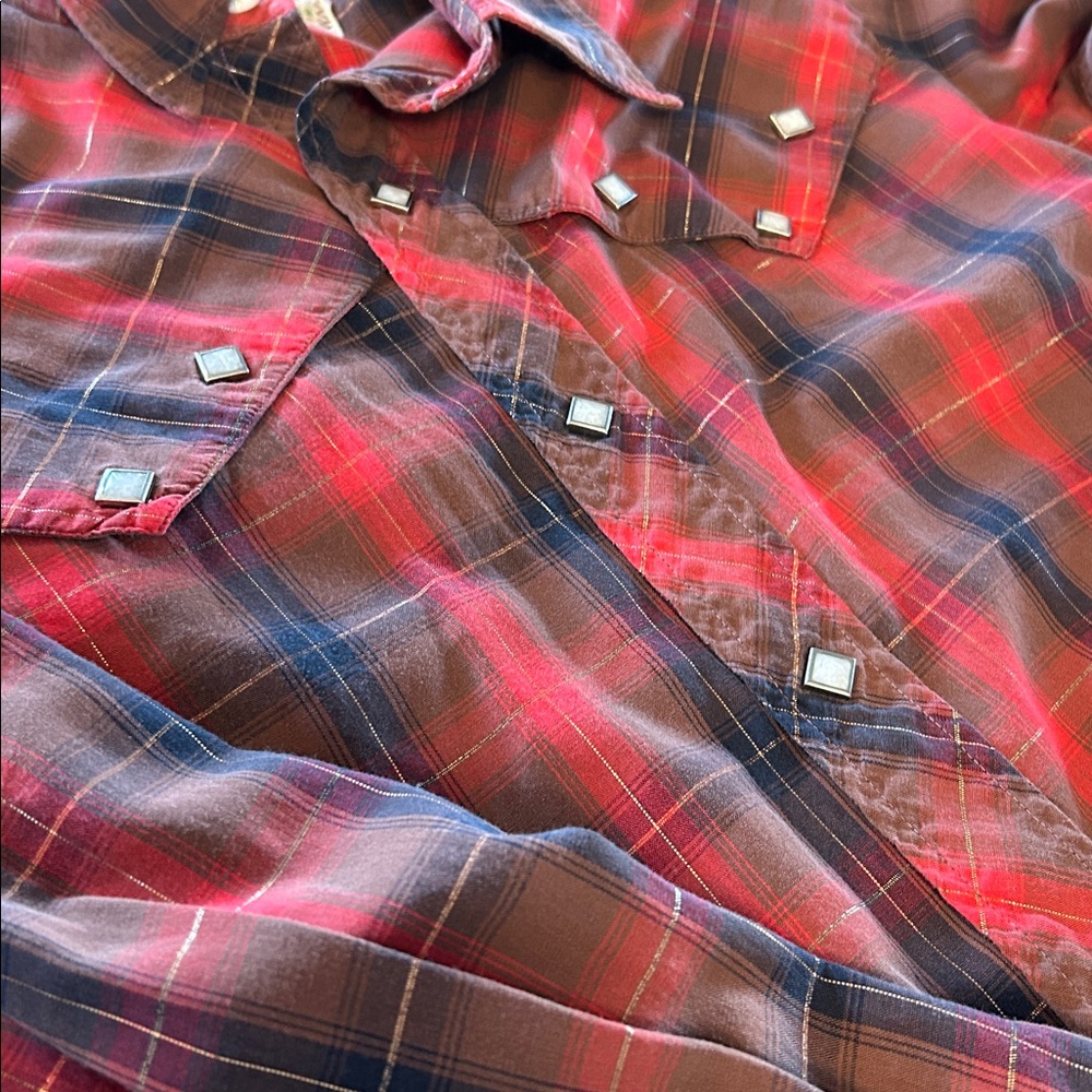Vintage H Bar C Ranchwear checkered shirt - Picture 9 of 10